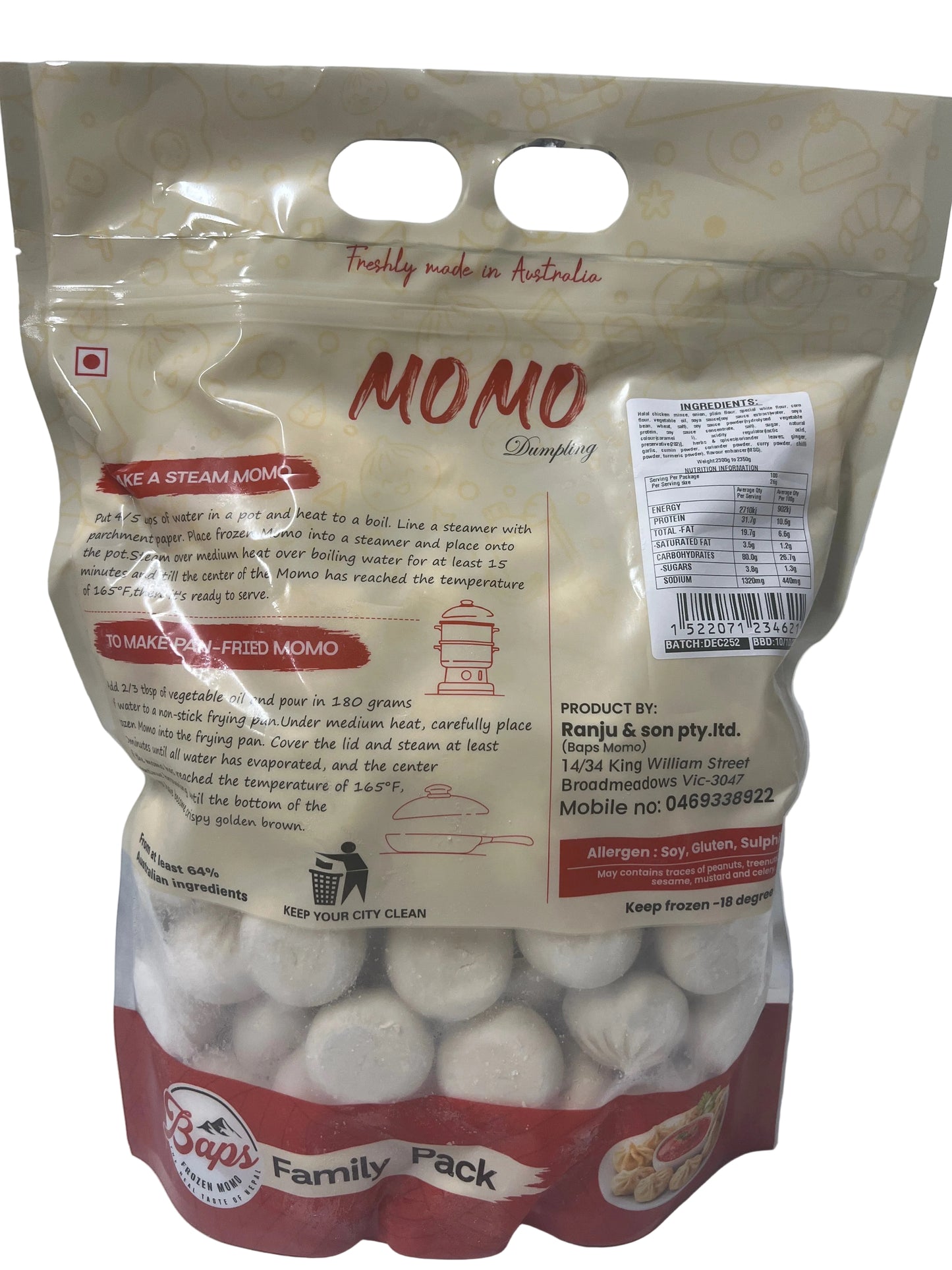 FROZEN CHICKEN MOMO(100pcs)