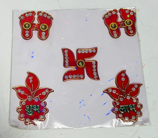 SUBHA LABHA+laxmi paila+swastik Sticker