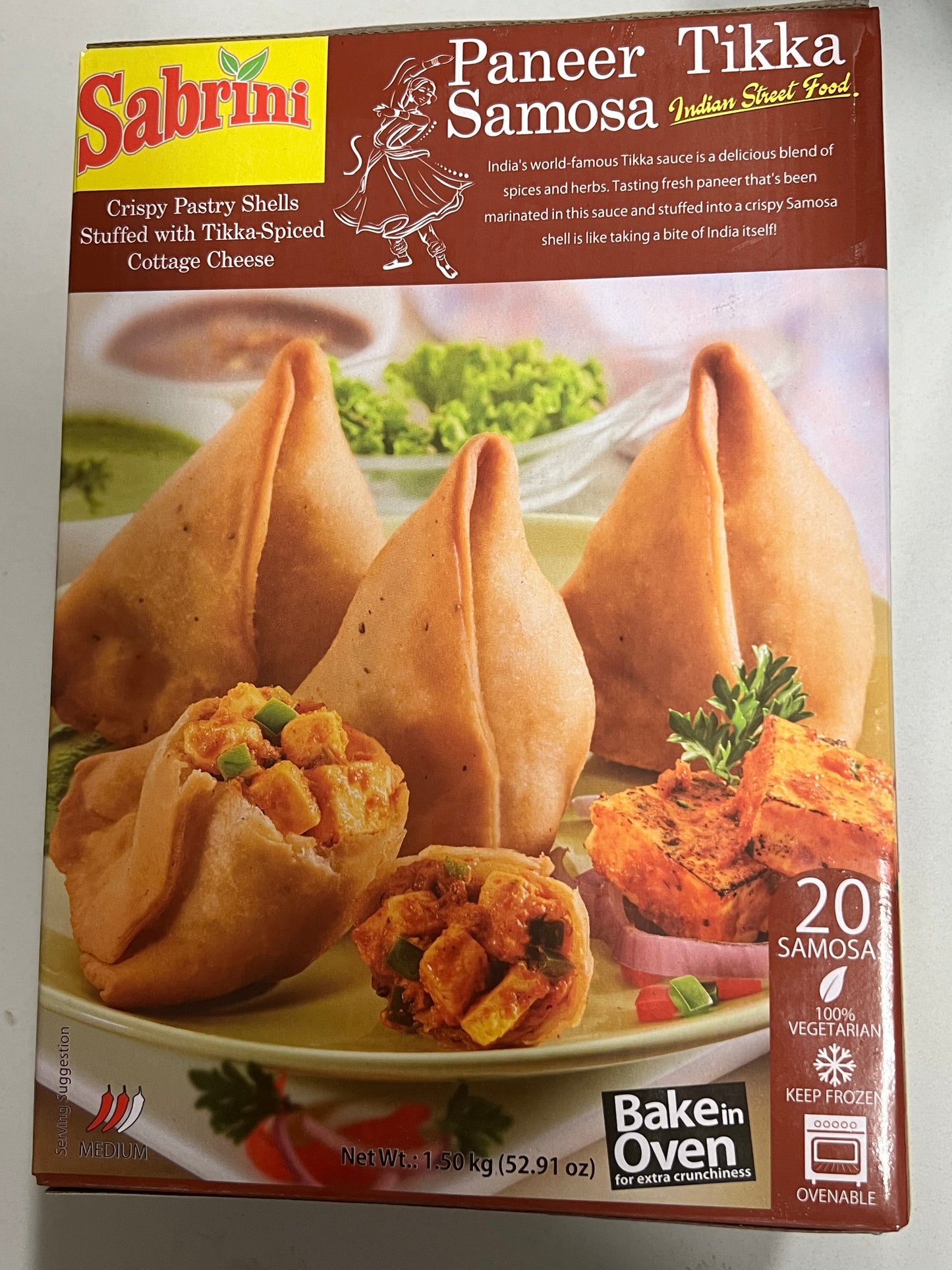SABRINI PANEER TIKKA SAMOSA -20 pieces