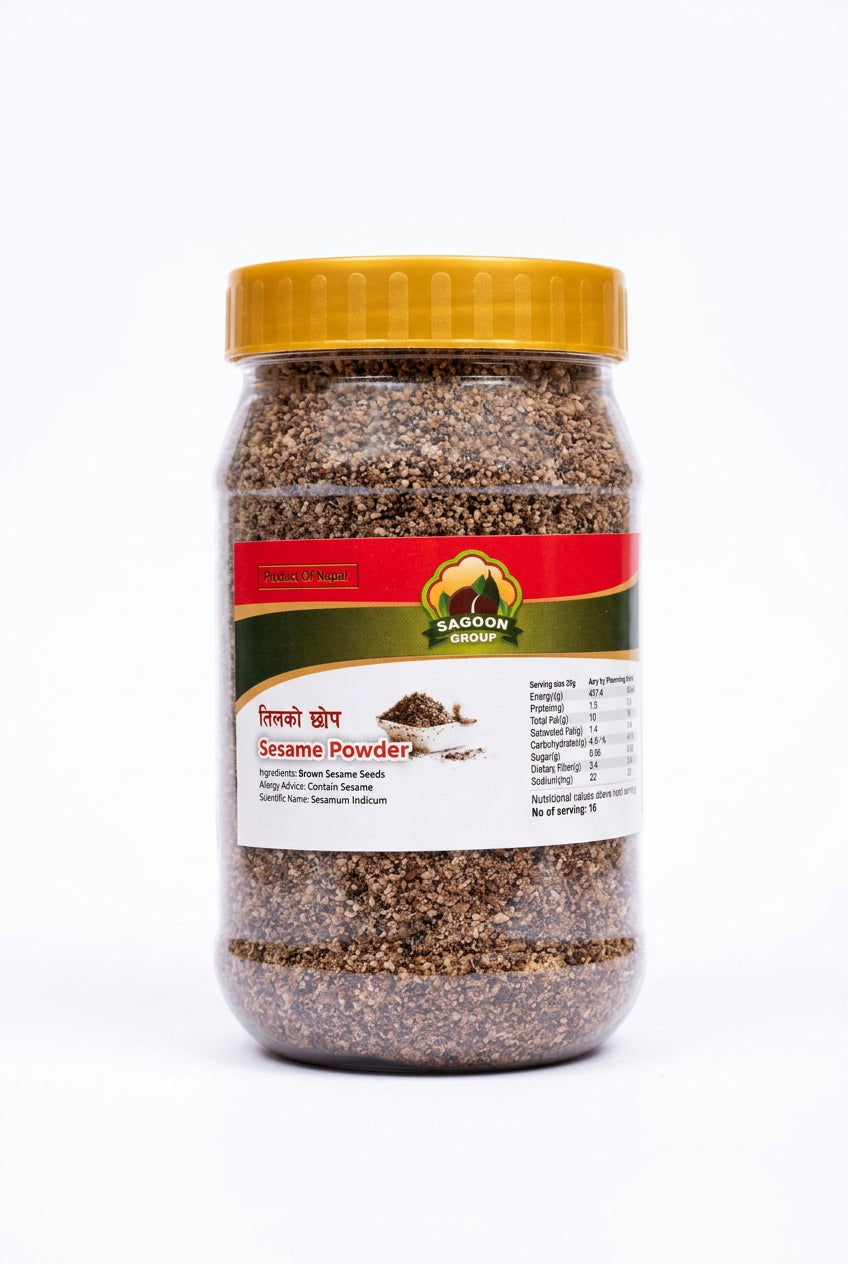 BROWN SESAME POWDER (200gm) TIL KO CHOP.