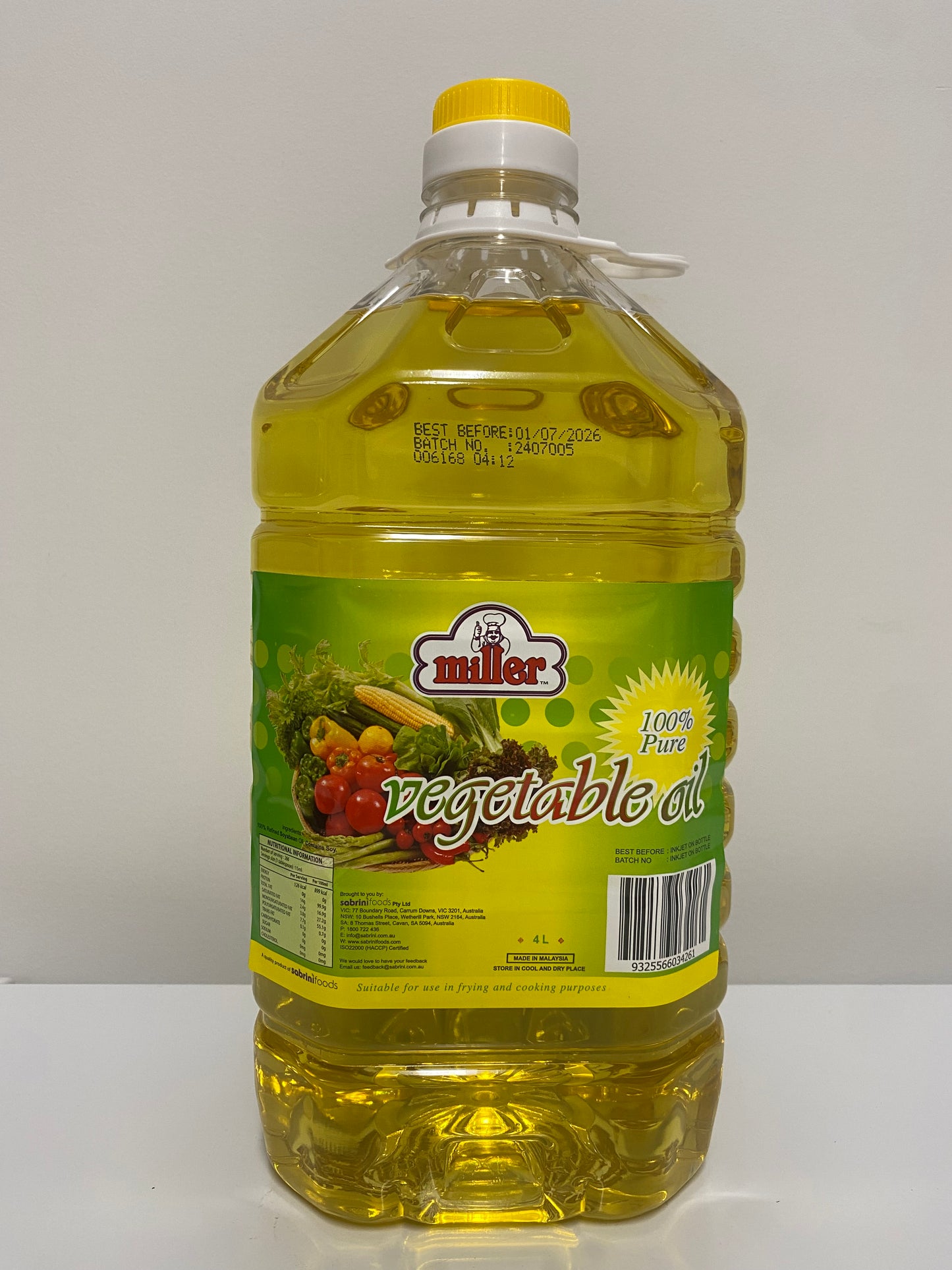 MILLER- VEGETABLE OIL 4L