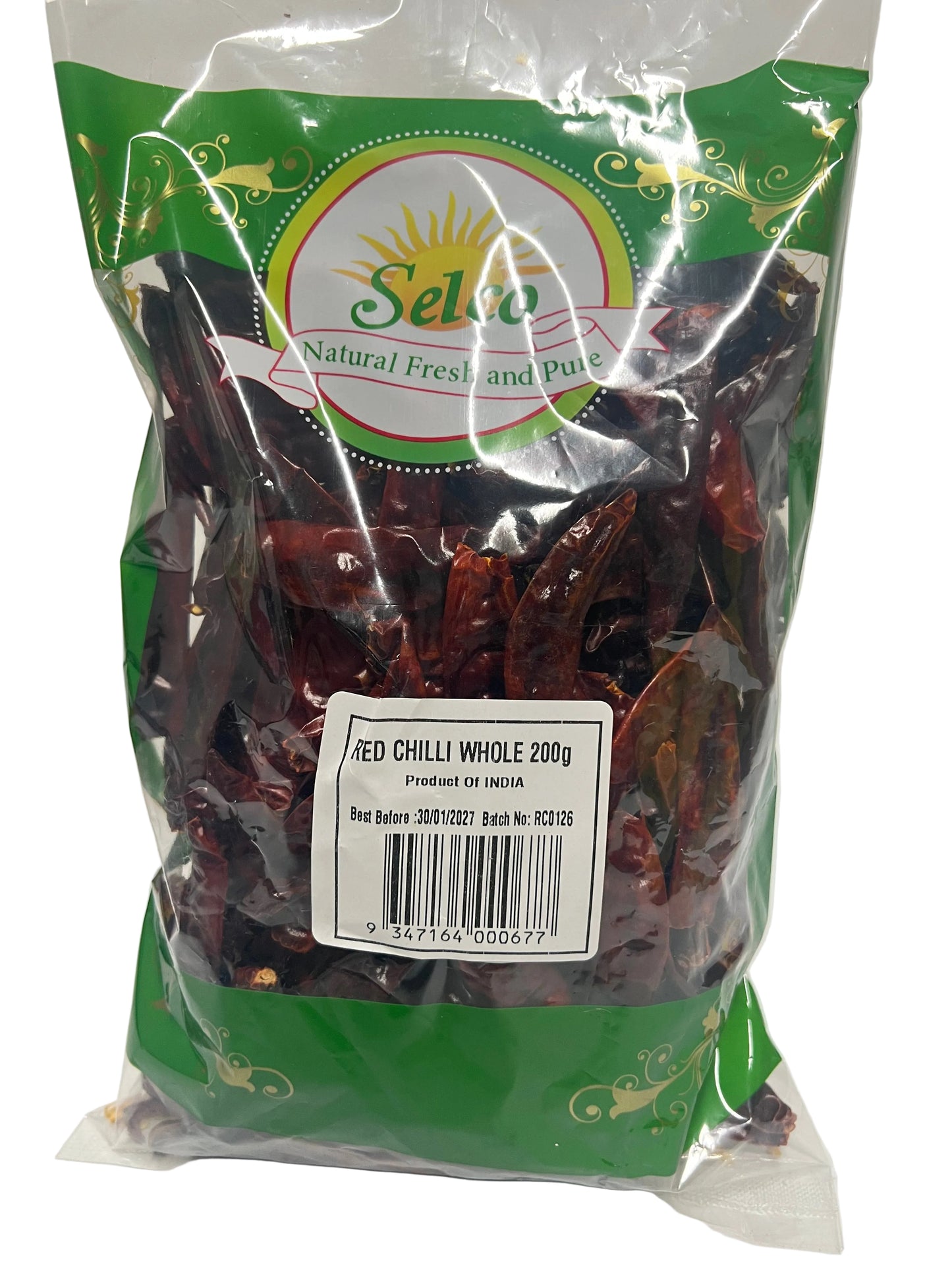 DRIED RED CHILLI WHOLE-200gm