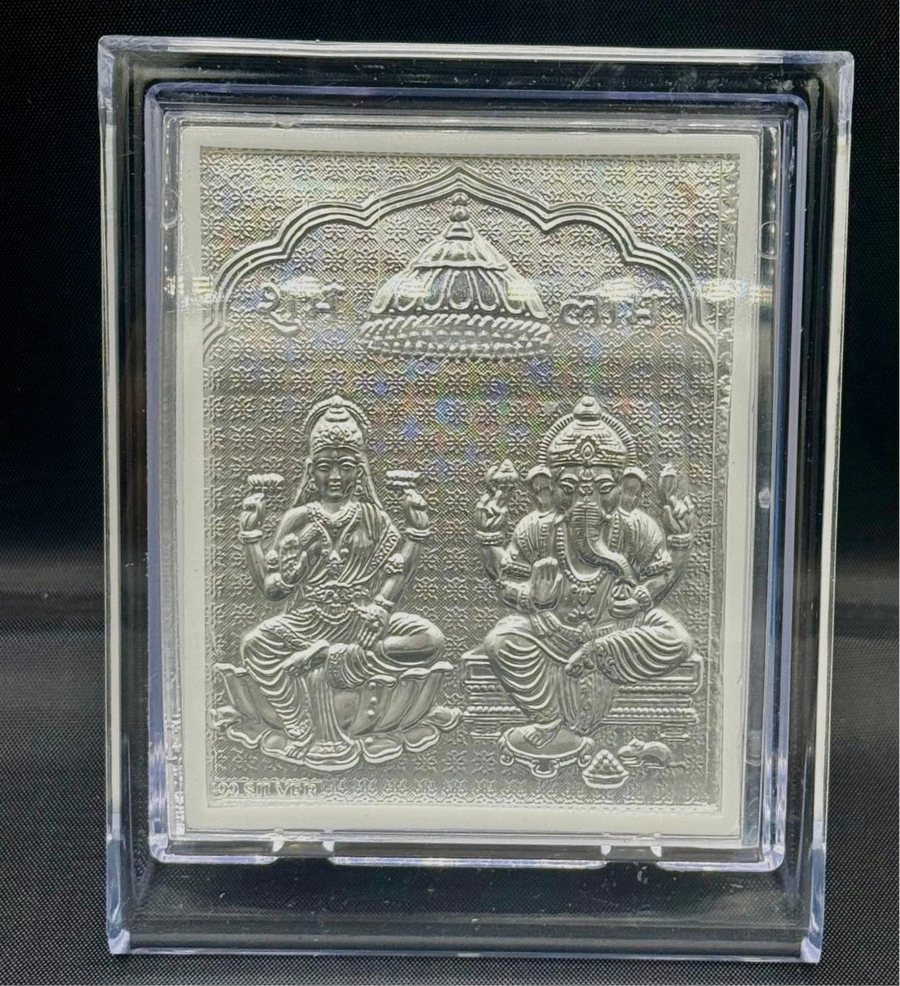 3” silverplated LaxmiGanesh photo