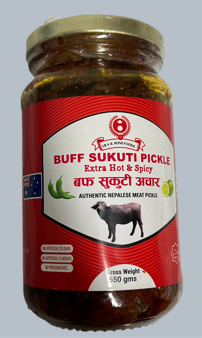 LILA & SONS BUFF SUKUTI ACHAR (HOT & SPICY)