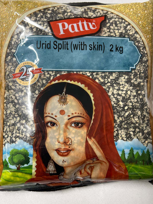 PATTU- URID SPLIT (With Skin) 2 KG (Mass Ko Dal)