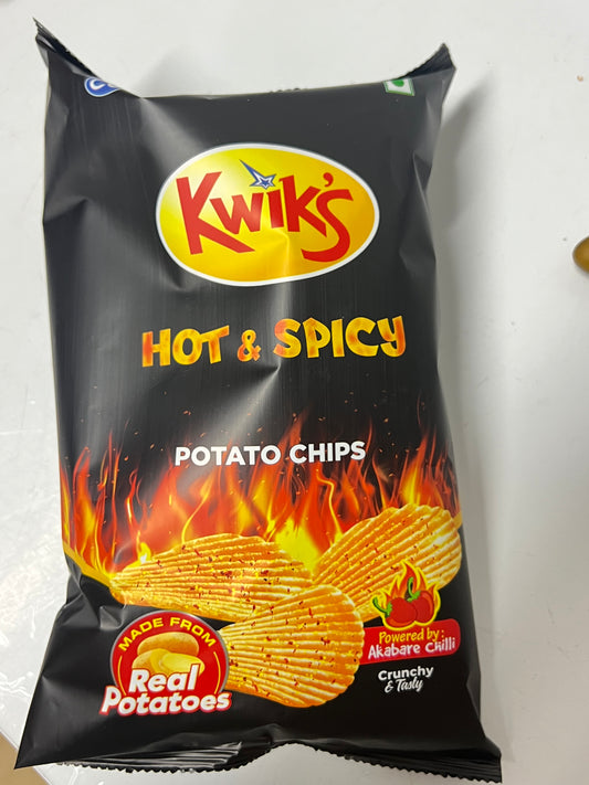 KWIK'S hot and spicy potato chips