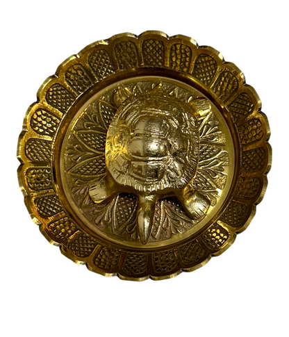TORTOISE (KHACHUWA) IN PLATE (Brass)