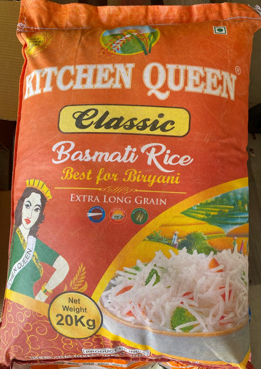 CLASSIC- Kitchen Queen Basmati Rice-20KG