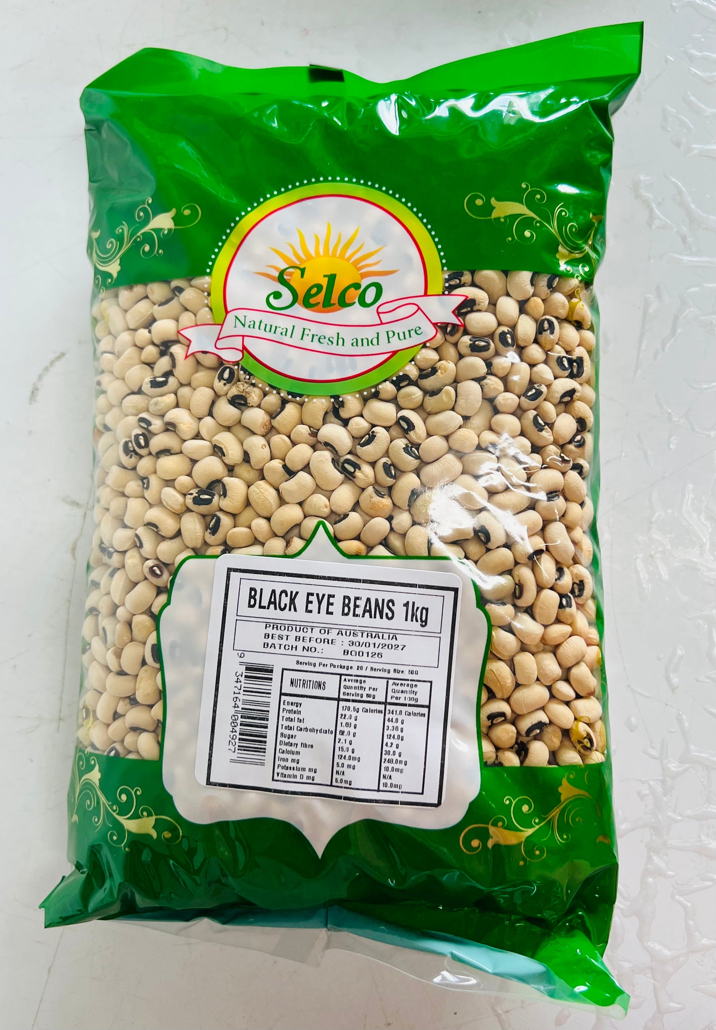 SELCO BLACK EYE BEANS (BODI) 1KG