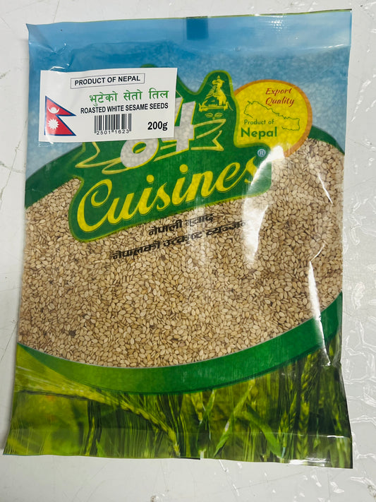 84 CUISINES ROASTED WHITE SESAME SEEDS -200GM