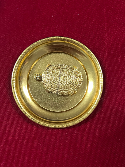 TORTOISE (KHACHUWA) IN PLATE (Brass)