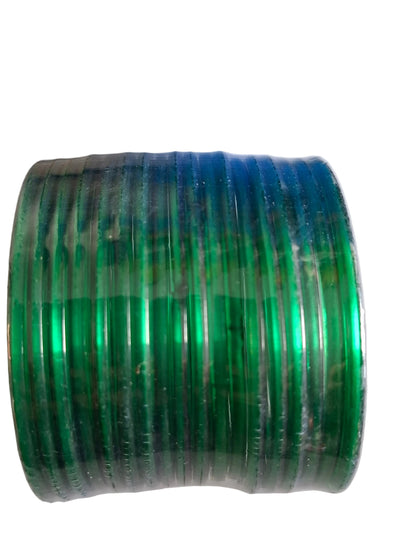 GLASS BANGLES -Green/yellow(2×4)